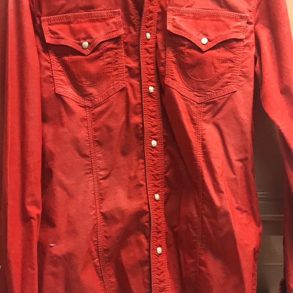 Rare Corduroy True Religion Button Up